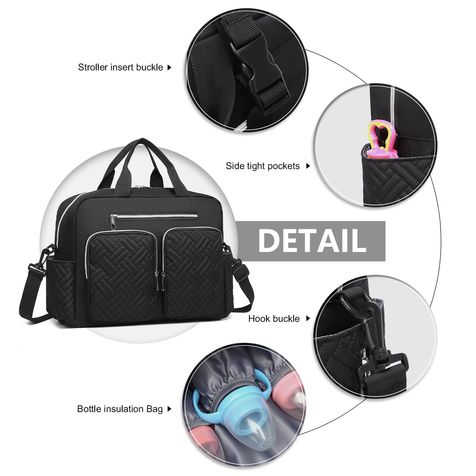 🔥 Large Mummy Changing Shoulder Travel Bag Hospital Baby Nappy Tote Handbag