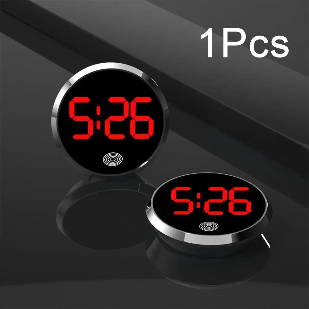 Creative Luminous Digital Clock LED Car Automobiles Internal Stick-On Mini Digital Clocks Auto Ornament Car Accessories