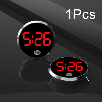 Creative Luminous Digital Clock LED Car Automobiles Internal Stick-On Mini Digital Clocks Auto Ornament Car Accessories