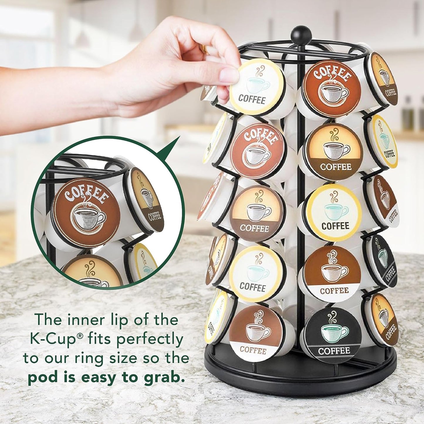 5771 35 Coffee Pod Carousel, Metal, Black