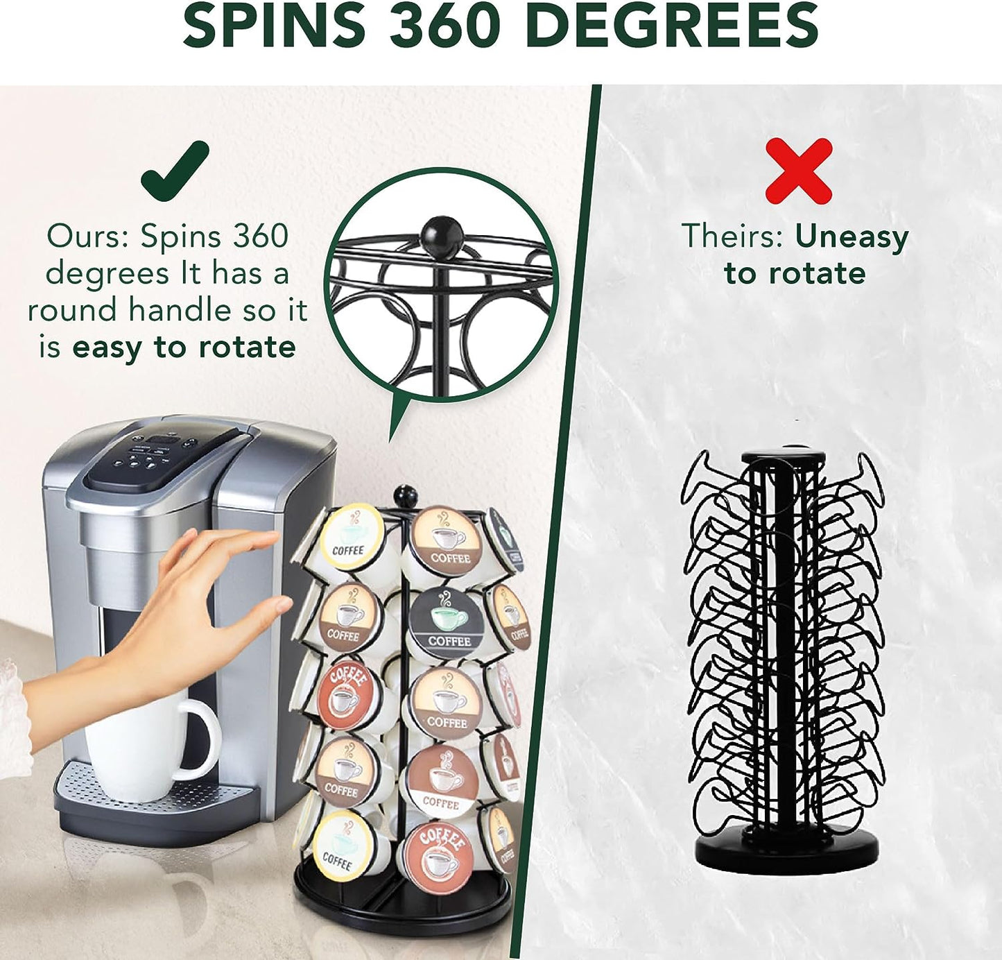 5771 35 Coffee Pod Carousel, Metal, Black