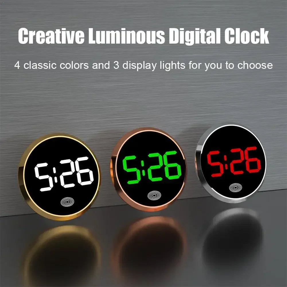 Creative Luminous Digital Clock LED Car Automobiles Internal Stick-On Mini Digital Clocks Auto Ornament Car Accessories