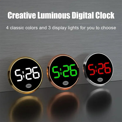 Creative Luminous Digital Clock LED Car Automobiles Internal Stick-On Mini Digital Clocks Auto Ornament Car Accessories