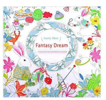 24 Page Coloring Book Enchanted Forest Mandalas Animal Kids Adult Kids Coloring Books for Adults Drawing Colouring Book 18X18 Cm