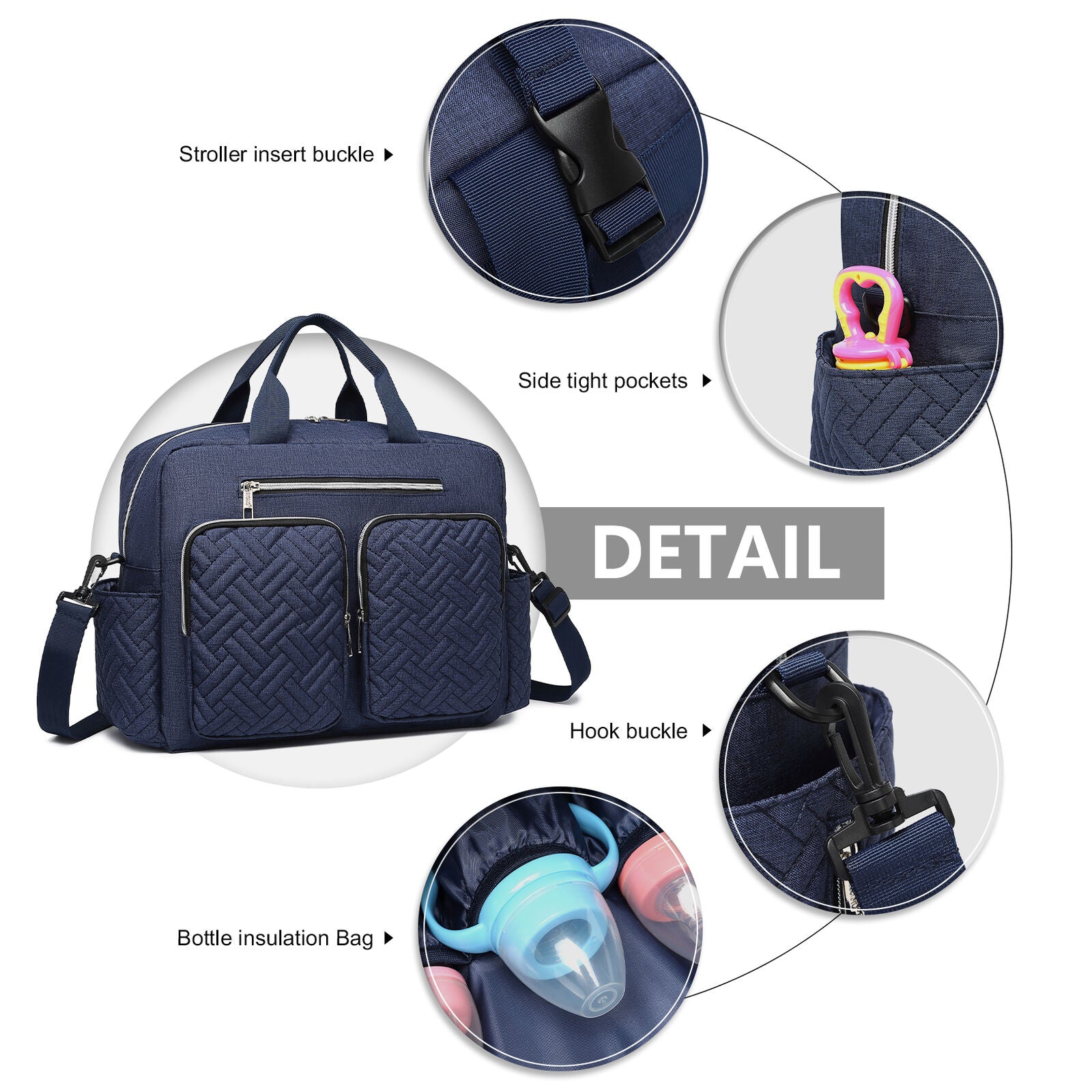 🔥 Large Mummy Changing Shoulder Travel Bag Hospital Baby Nappy Tote Handbag