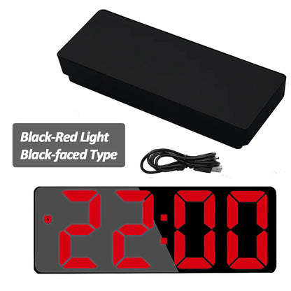 Digital Alarm Clock LED Screen Electronic Clock Large Number Display Clocks Digital Table Clocks with Voice Control Function
