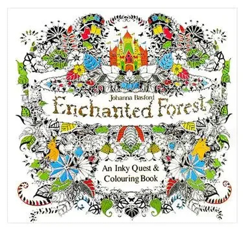 24 Page Coloring Book Enchanted Forest Mandalas Animal Kids Adult Kids Coloring Books for Adults Drawing Colouring Book 18X18 Cm