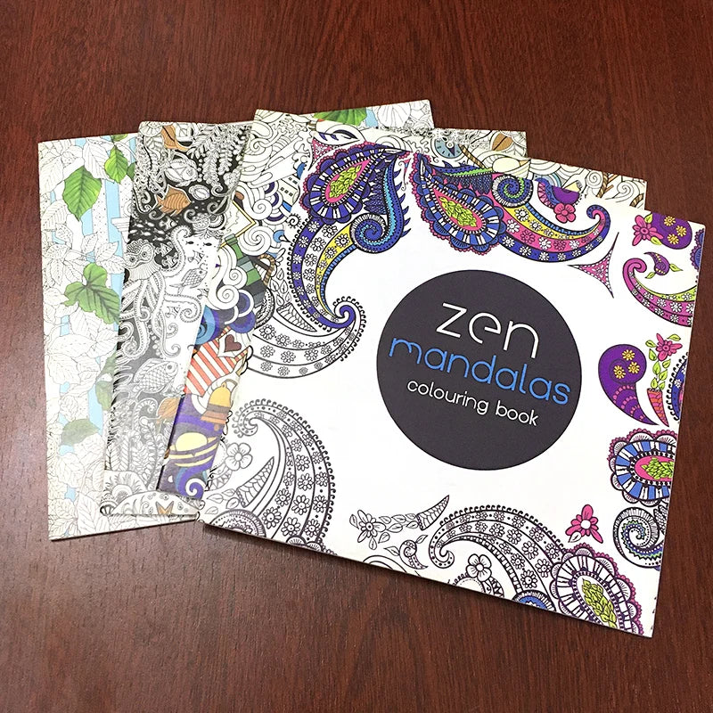 24 Page Coloring Book Enchanted Forest Mandalas Animal Kids Adult Kids Coloring Books for Adults Drawing Colouring Book 18X18 Cm