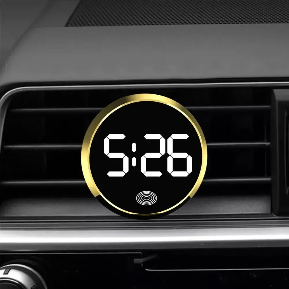 Creative Luminous Digital Clock LED Car Automobiles Internal Stick-On Mini Digital Clocks Auto Ornament Car Accessories