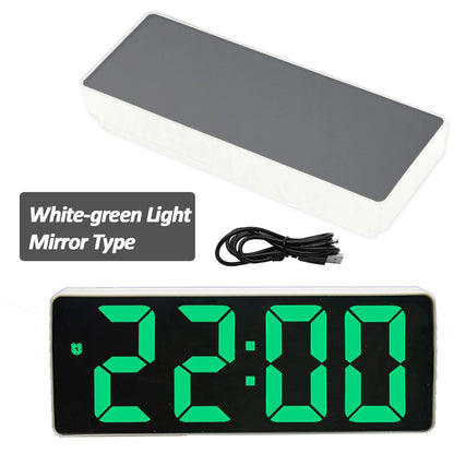Digital Alarm Clock LED Screen Electronic Clock Large Number Display Clocks Digital Table Clocks with Voice Control Function